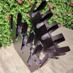 استند لیوان 4 خانه کج چوبی و فلزی