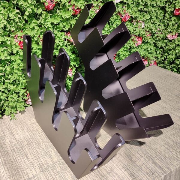 استند لیوان 4 خانه کج چوبی و فلزی