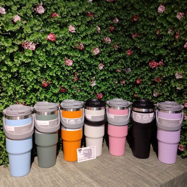 تراول ماگ استیل دوجداره 890ml دسته بالا