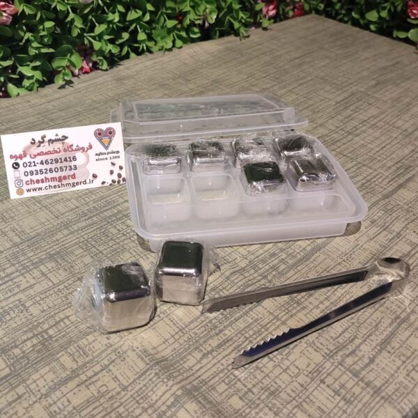 یخ استیل 8 عددی با پنس