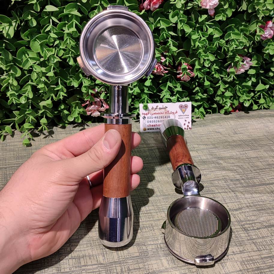 IMG_20251211_190955 پرتافیلتر نیکد سه پین 58 استیل سنگین دسته چوبی